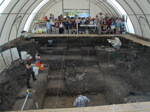 Students explore archeology dig, past culture